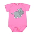 thumbnail image 1 of Inktastic Cute Smiling Baby Hippo Boys or Girls Baby Bodysuit, 1 of 5