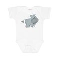 thumbnail image 1 of Inktastic Cute Smiling Baby Hippo Boys or Girls Baby Bodysuit, 1 of 5
