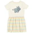 thumbnail image 1 of Inktastic Cute Smiling Baby Hippo Girls Toddler Dress, 1 of 5