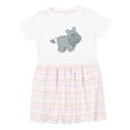 thumbnail image 1 of Inktastic Cute Smiling Baby Hippo Girls Toddler Dress, 1 of 5