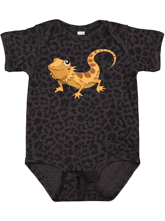 Cute Smiling Bearded Dragon Boys or Girls Baby Bodysuit