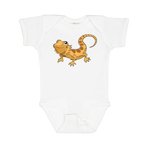 Inktastic Cute Smiling Bearded Dragon Boys or Girls Baby Bodysuit