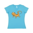 thumbnail image 1 of Inktastic Cute Smiling Bearded Dragon Women's V-Neck T-Shirt, 1 of 5