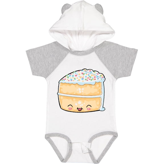 Inktastic Cute Smiling Cake with Confetti Sprinkles Boys or Girls Baby Bodysuit