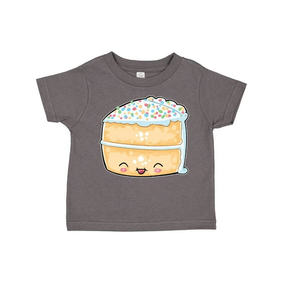 Inktastic Cute Smiling Cake with Confetti Sprinkles Boys or Girls Toddler T-Shirt