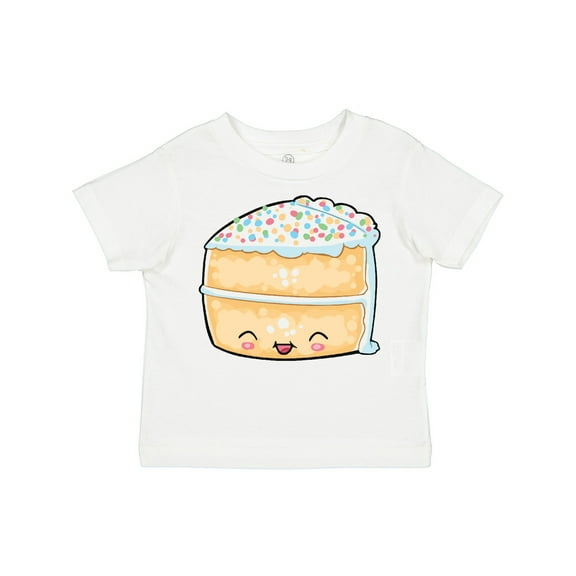 Inktastic Cute Smiling Cake with Confetti Sprinkles Boys or Girls Toddler T-Shirt