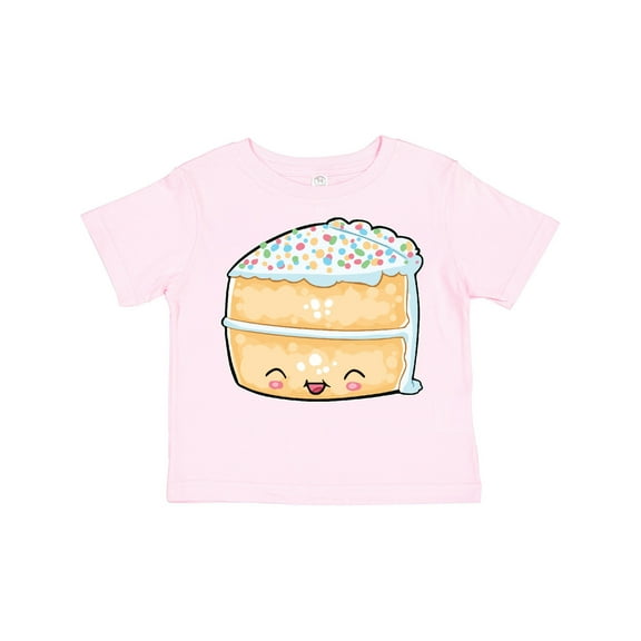 Inktastic Cute Smiling Cake with Confetti Sprinkles Boys or Girls Toddler T-Shirt