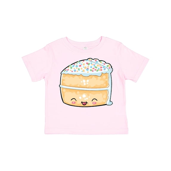 Inktastic Cute Smiling Cake with Confetti Sprinkles Boys or Girls Toddler T-Shirt