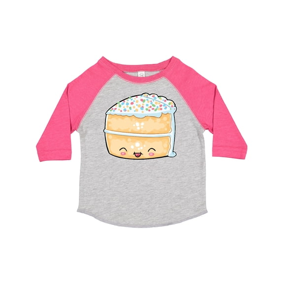 Inktastic Cute Smiling Cake with Confetti Sprinkles Boys or Girls Toddler T-Shirt