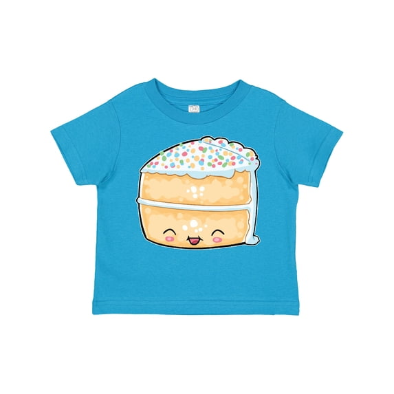 Inktastic Cute Smiling Cake with Confetti Sprinkles Boys or Girls Toddler T-Shirt