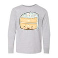 thumbnail image 1 of Inktastic Cute Smiling Cake with Confetti Sprinkles Long Sleeve Youth T-Shirt, 1 of 5
