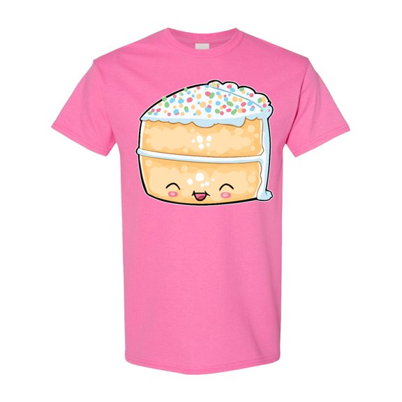 Inktastic Cute Smiling Cake with Confetti Sprinkles T-Shirt