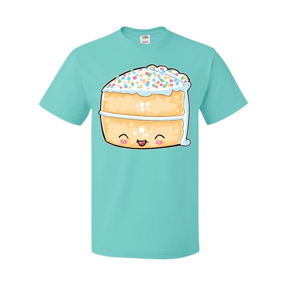 Inktastic Cute Smiling Cake with Confetti Sprinkles T-Shirt