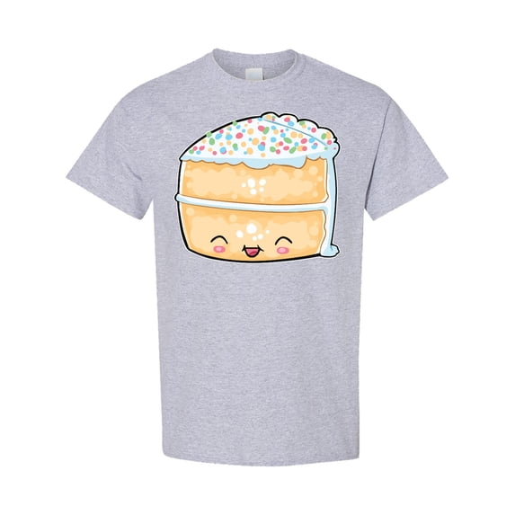 Inktastic Cute Smiling Cake with Confetti Sprinkles T-Shirt