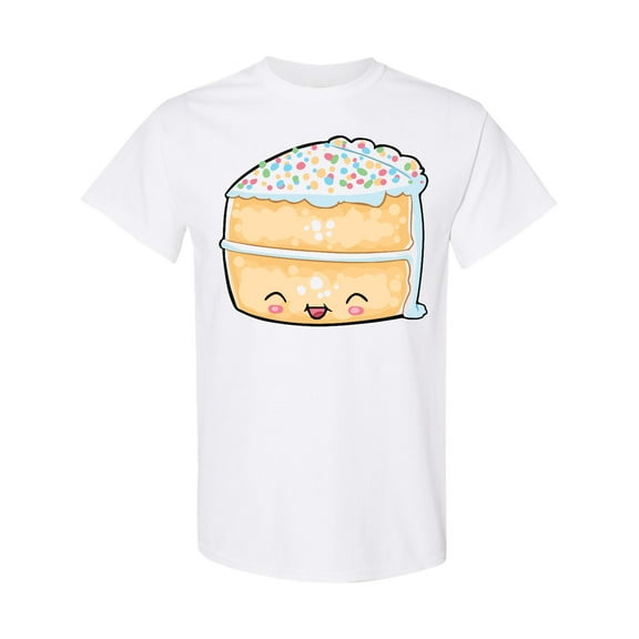 Inktastic Cute Smiling Cake with Confetti Sprinkles T-Shirt