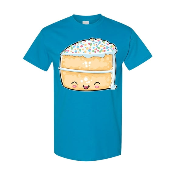 Inktastic Cute Smiling Cake with Confetti Sprinkles T-Shirt