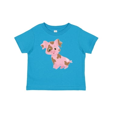 Inktastic Cute Smiling Pig with Mud Splatter Boys or Girls Baby T-Shirt