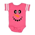 thumbnail image 1 of Inktastic Cute Smiling Snowman Face with Carrot Nose Boys or Girls Baby Bodysuit, 1 of 5
