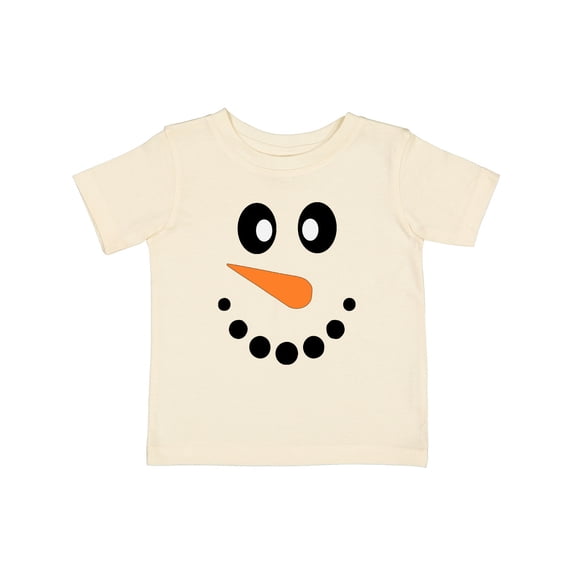 Inktastic Cute Smiling Snowman Face with Carrot Nose Boys or Girls Baby T-Shirt