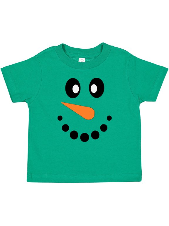 Cute Smiling Snowman Face with Carrot Nose Boys or Girls Baby T-Shirt