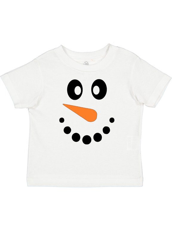 Cute Smiling Snowman Face with Carrot Nose Boys or Girls Baby T-Shirt