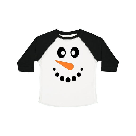 Inktastic Cute Smiling Snowman Face with Carrot Nose Boys or Girls Toddler T-Shirt