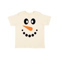thumbnail image 1 of Inktastic Cute Smiling Snowman Face with Carrot Nose Boys or Girls Toddler T-Shirt, 1 of 5