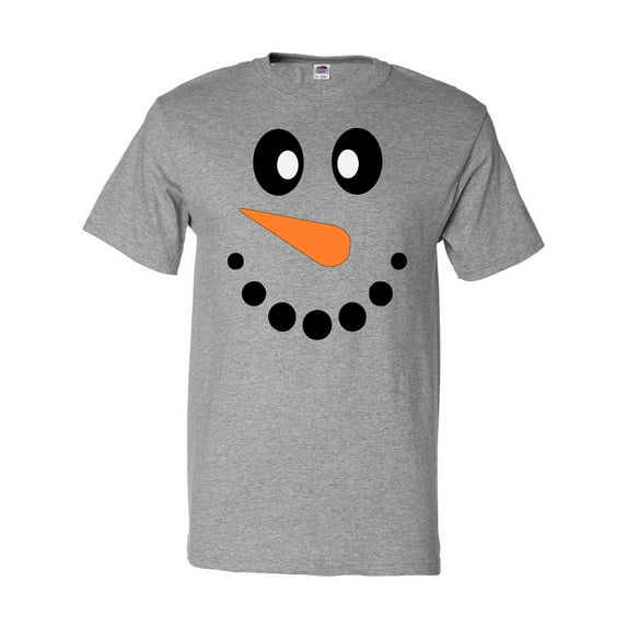 Inktastic Cute Smiling Snowman Face with Carrot Nose T-Shirt