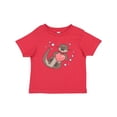 thumbnail image 1 of Inktastic Cute Smiling Valentine's Day Otter with Heart Boys or Girls Baby T-Shirt, 1 of 5