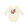 thumbnail image 1 of Inktastic Cute Smiling Valentine's Day Otter with Heart Boys or Girls Long Sleeve Baby Bodysuit, 1 of 5