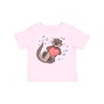 thumbnail image 1 of Inktastic Cute Smiling Valentine's Day Otter with Heart Boys or Girls Toddler T-Shirt, 1 of 5