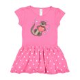 thumbnail image 1 of Inktastic Cute Smiling Valentine's Day Otter with Heart Gift Baby Girl Dress, 1 of 4