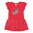 thumbnail image 1 of Inktastic Cute Smiling Valentine's Day Otter with Heart Gift Baby Girl Dress, 1 of 4