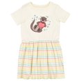 thumbnail image 1 of Inktastic Cute Smiling Valentine's Day Otter with Heart Girls Toddler Dress, 1 of 5