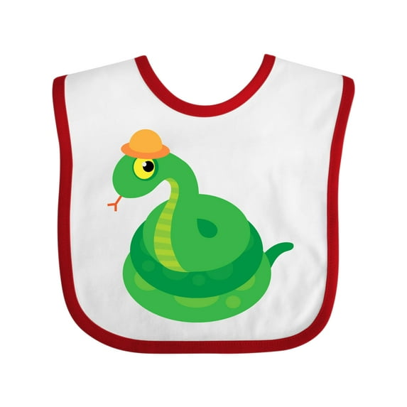Inktastic Cute Snake Boys or Girls Baby Bib