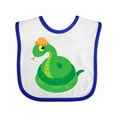 thumbnail image 1 of Inktastic Cute Snake Boys or Girls Baby Bib, 1 of 4