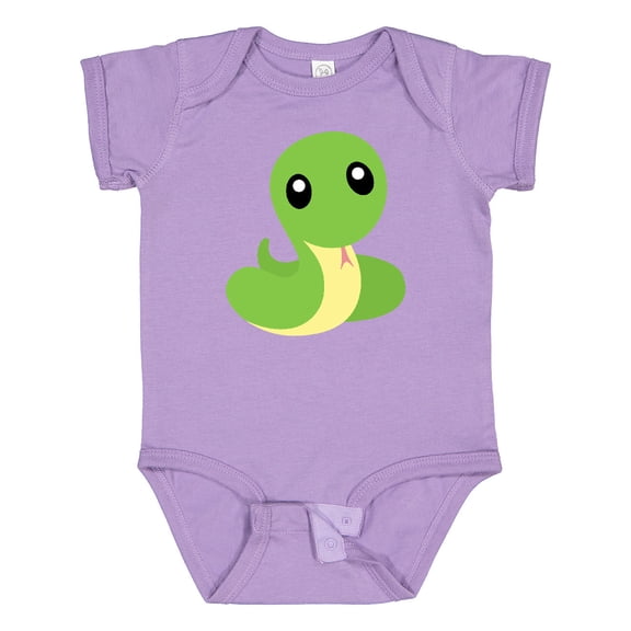 Inktastic Cute Snake, Little Snake, Baby Snake, Green Snake Boys or Girls Baby Bodysuit