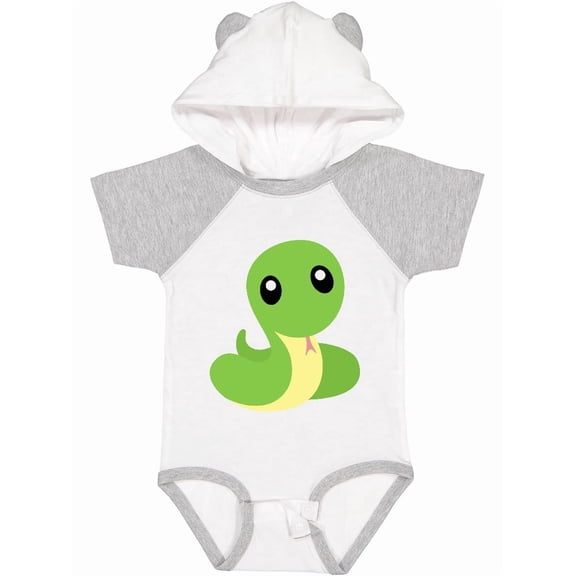 Inktastic Cute Snake, Little Snake, Baby Snake, Green Snake Boys or Girls Baby Bodysuit