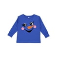 thumbnail image 1 of Inktastic Cute Snowman Girl Face Girls Long Sleeve Toddler T-Shirt, 1 of 5