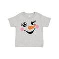 thumbnail image 1 of Inktastic Cute Snowman Girl Face Girls Toddler T-Shirt, 1 of 5