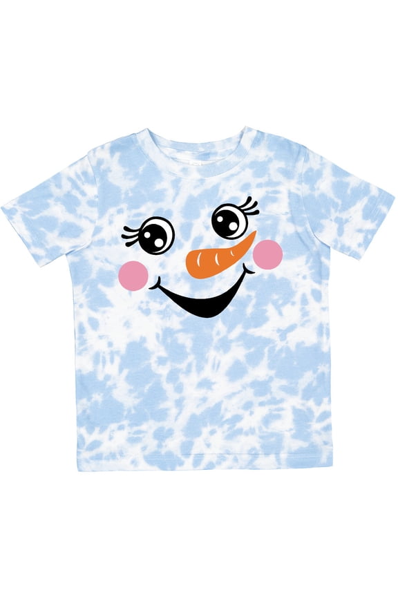 Cute Snowman Girl Face Girls Toddler T-Shirt
