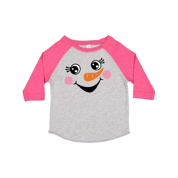 Inktastic Cute Snowman Girl Face Girls Toddler T-Shirt