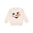 thumbnail image 1 of Inktastic Cute Snowman Girl Face Toddler Sweatshirt, 1 of 4