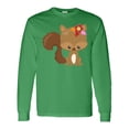 thumbnail image 1 of Inktastic Spring Animals, Cute Squirrel, Colorful Flowers Long Sleeve T-Shirt, 1 of 5