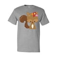 thumbnail image 1 of Inktastic Cute Squirrel, Squirrel With Flowers, Fluffy Tail T-Shirt, 1 of 5