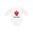 thumbnail image 1 of Inktastic Cute Strawberry Strawbaby Boys or Girls Long Sleeve Baby Bodysuit, 1 of 5