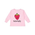 thumbnail image 1 of Inktastic Cute Strawberry Strawbaby Boys or Girls Long Sleeve Toddler T-Shirt, 1 of 5