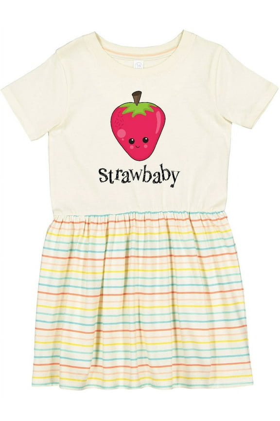 Cute Strawberry Strawbaby Girls Toddler Dress