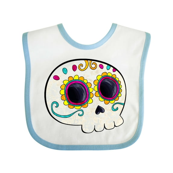 Inktastic Cute Sugar Skull for Day of the Dead Boys or Girls Baby Bib