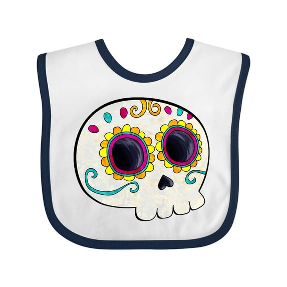 Inktastic Cute Sugar Skull for Day of the Dead Boys or Girls Baby Bib